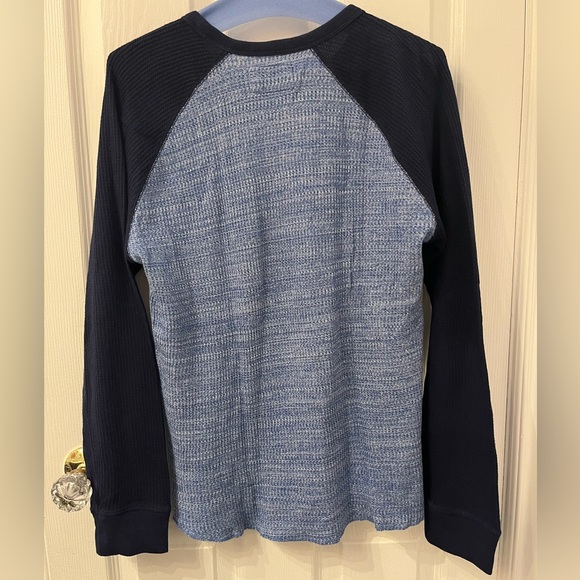 Express Waffle Shirt Blue and Navy - Picture 8 of 8